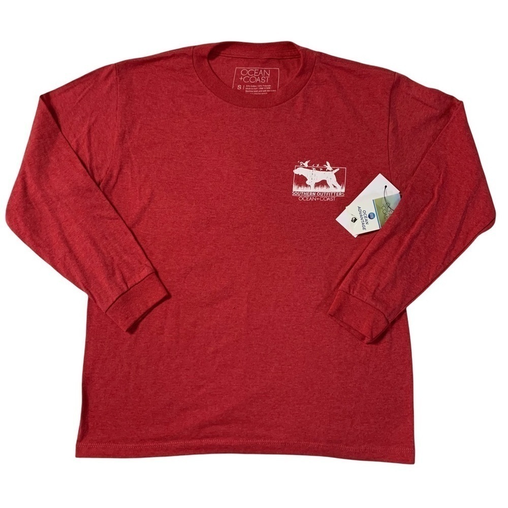 Ocean+Coast Southern Outfitters Heather Red Long Sleeve Tee